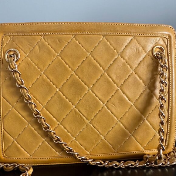 Authentic Chanel Quilted Leather Shoulder Bag – Mustard Yellow - Picture 2 of 16